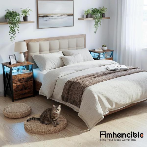 AMHANCIBLE Night Stand Set 2