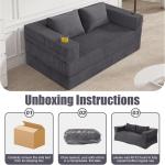 MeMoreCool Futon Couch Convertible Sofa Bed Queen
