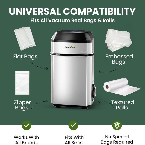 InstaSeal Vacuum Sealer for Food with 12 Bags