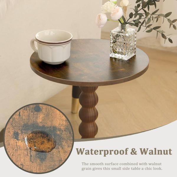 Round Side Table, Small Drink Table for Small