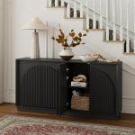 WIN2WIN 65" Fluted Sideboard Buffet Cabinet with Storage