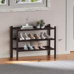 3 Tier (Thick) Bamboo Shoe Rack for Closet