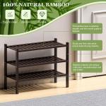 3 Tier (Thick) Bamboo Shoe Rack for Closet