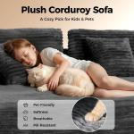 108” Cloud Sectional Couch in One Box, Compressed Modular Sectional Sofa with Deep Seat