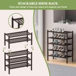 3 Tier (Thick) Bamboo Shoe Rack for Closet