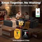 108” Cloud Sectional Couch in One Box, Compressed Modular Sectional Sofa with Deep Seat