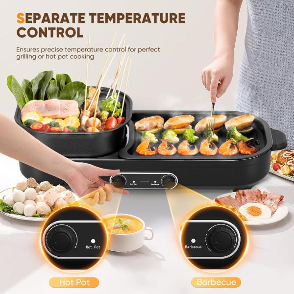 2 in 1 Hot Pot Electric with Grill