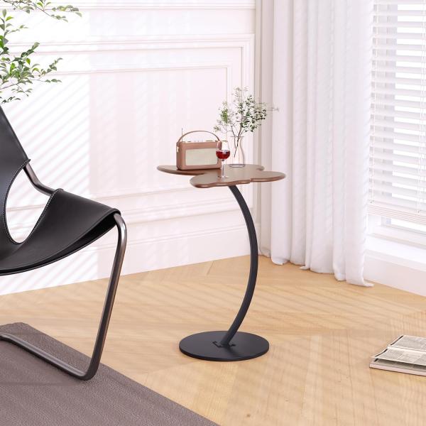 Shaped End Table, Unique Butterfly Side Table for Couch