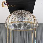 Luxury Wedding Furniture Crystal Top Stainless Steel Dining Table