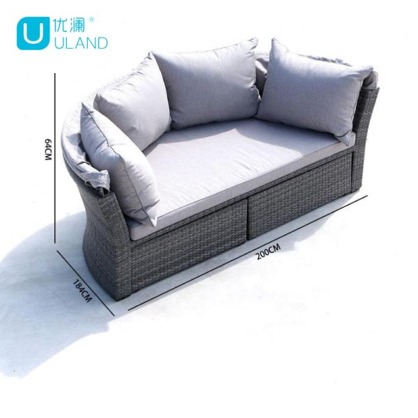 Uland Outdoor Circular Sofa Round Bed Furniture Garden Sofas Round Beds Outdoor Rattan Comfortable Bed