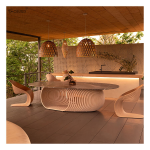 High Quality Outdoor Wood Table Customized Indoor Art Wood Coffee Dining Table