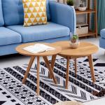 Contemporary White MDF Dining Table with Beautiful Wooden Legs Modern Design Style Generous Sofa Dining Furniture